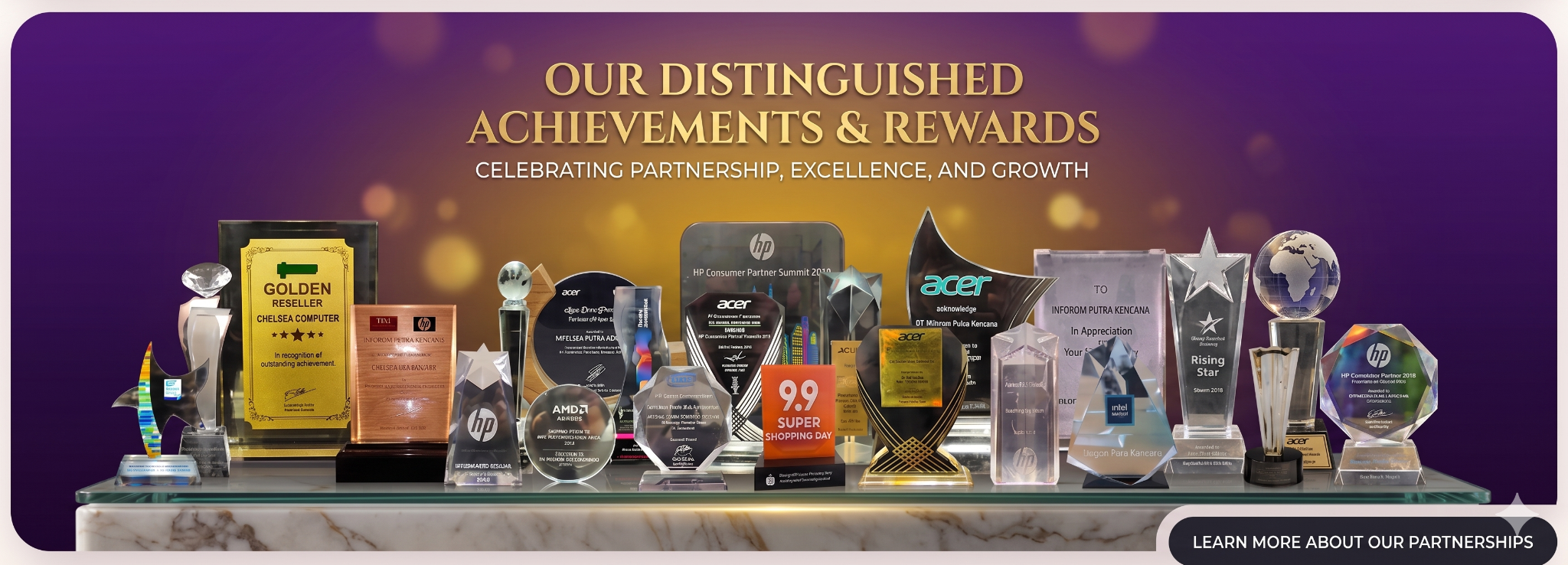 KLA Computer achievements and rewards trophy showcase